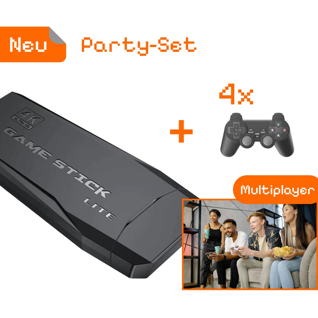 Nostagames GameStick Lite 10.000 Spiele +  2 kabellose Controller